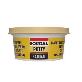 Mastic vitrier non-durcissant coloris naturel 500G Soudal