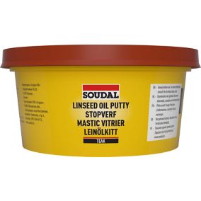 Mastic vitrier Soudal acajou 500g prêt à l'emploi