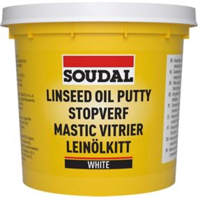 Mastic vitrier Soudal blanc 1kg prêt à l'emploi