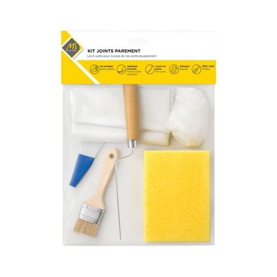 MAT INTER - Kit de joint pour parement : Fer à joint + Eponge + Pochoir + Gant + Pinceau