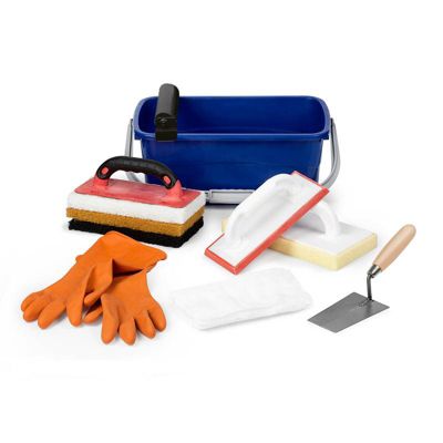 MAT INTER - Kit pour joints "époxy" Seau 12L + Eponge + Taloche époxy + Poignée "scratch" +3 Semelles