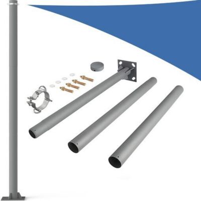 Mat pour voile d'ombrage reglable 3 m haute stabilite