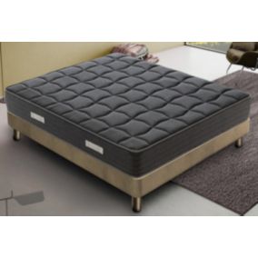 Matelas 120x190 en mousse à mémoire de forme - Epaisseur 20 cm - Orthopédique - Fabriqué en Italie - BlackMoon