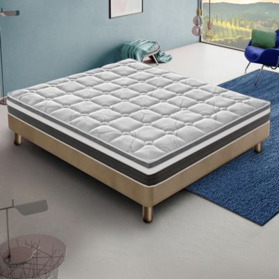 Matelas 120x190 en mousse à mémoire de forme - Epaisseur 20 cm - Orthopédique - Rigidité H4 - Fabriqué en Italie - Mod Anna