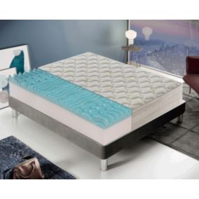 Matelas 120x190 en mousse à mémoire de forme - Epaisseur 25 cm - Mousse à mémoire de forme 5 cm - 9 zones - Housse amovible