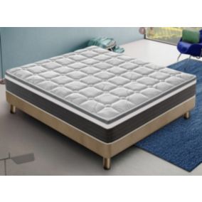 Matelas 120x190 en mousse à mémoire de forme - Epaisseur 30 cm - Orthopédique - Rigidité H4 - Fabriqué en Italie - Mod Anna