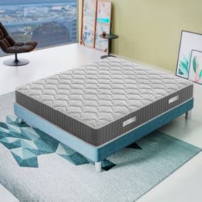 Matelas 120x190 à mémoire de forme - Epaisseur 25 cm - Mémoire 5 cm - Soulagement des points de pression - Hermes