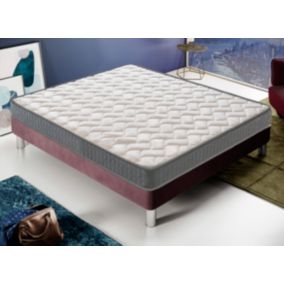 Matelas 120x190 Mousse  - Epaisseur 16 cm - Elastique et indéformable - Rigidité H3 - Fabriqué en Italie - Mod Louvre