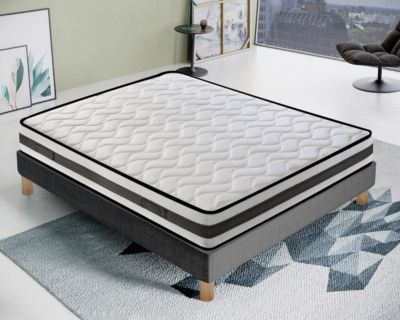 Matelas 120x190 Mousse  - Epaisseur 20 cm - 9 zones de confort - Orthopédique - Mod Fenis