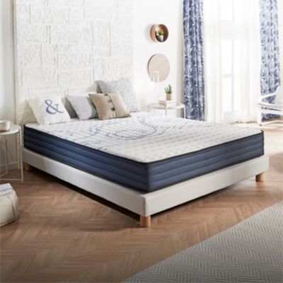 Matelas 135x190 mémoire de forme - Épaisseur 21 cm - Blue Latex - 7 zones de confort - Hypoallergénique - Durable - Perfect Dream