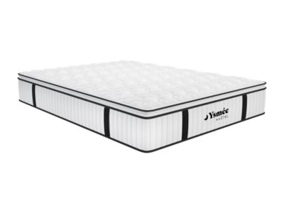 Matelas 140 x 190 cm anti-feu ressorts ensachés et surmatelas intégré ép.28cm - DELICE de YSMÉE HÔTEL