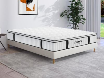 Matelas 140 x 190 cm anti-feu ressorts ensachés et surmatelas intégré ép.28cm - DELICE de YSMÉE HÔTEL