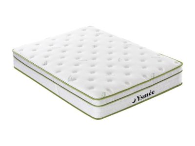 Matelas 140 x 190 cm ressorts ensachés 5 zones et coutil bambou ép.28cm - PASIR de YSMÉE