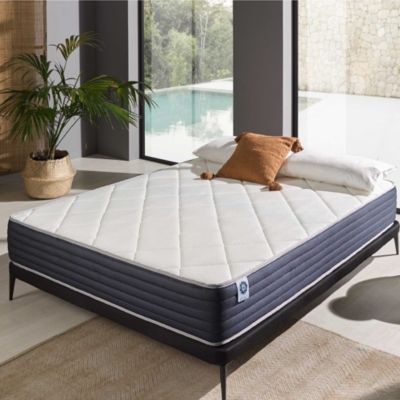 Matelas 140x190 Royal Visco - Soutien Mousse à Mémoire de Forme - Blue Latex - Épais 30 cm - 7 zones - Réversible - Confort Ferme