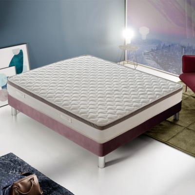 Matelas 140x200 800 ressorts et mémoire de forme - Mémoire de forme 6 cm - Effet relaxant - Housse amovible - Modèle Franciacorta