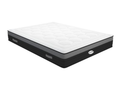 Matelas 160 x 200 cm hybride ressorts ensachés 7 zones et mémoire de forme ép.25cm - AMARANTE de NATUREA