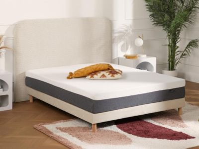 Matelas 160 x 200 cm hybride ressorts ensachés accueil mémoire de forme et mousse 7 zones déhoussable ép.25cm - KEPUR de YSMÉE