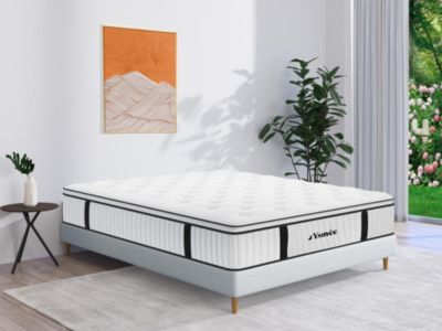 Matelas 160 x 200 cm ressorts ensachés surmatelas intégré ép.28cm - AMERICAN DREAM de YSMÉE