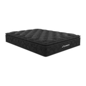 Matelas 160 x 200 cm ressorts ensachés surmatelas intégré ép.28cm - BLACK DREAM de YSMÉE