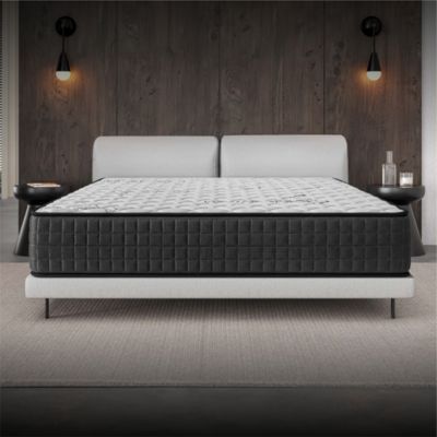 Matelas 160x200 - Épais 30 cm - Hybride - Blue Latex  - Ressorts Ensachés - 7 zones - Face été/hiver - Confort Mi-Ferme - Gamma