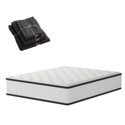 Matelas 160x200cm,épaisseur 22cm +Parure de lit+Housse Couette+Housse d'oreiller,Adapté aux Chambres d'hôtes/hôtels/ménages