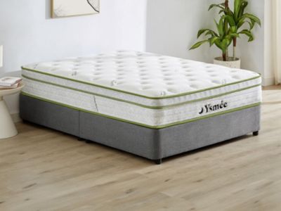 Matelas 180 x 200 cm ressorts ensachés 5 zones et coutil bambou ép.28cm - PASIR de YSMÉE