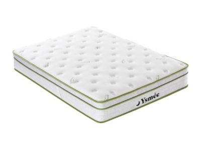 Matelas 180 x 200 cm ressorts ensachés 5 zones et coutil bambou ép.28cm - PASIR de YSMÉE
