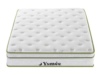 Matelas 180 x 200 cm ressorts ensachés 5 zones et coutil bambou ép.28cm - PASIR de YSMÉE