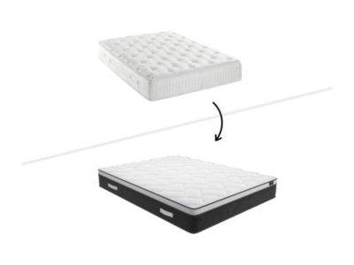 Matelas 200 x 200 cm hybride ressorts ensachés et mémoire de forme ép.25cm - ASTRIA Art Collection de YSMÉE