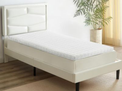 Matelas 80x200 cm dreamea accueil ferme épaisseur 5 cm + drap-housse + housse de matelas