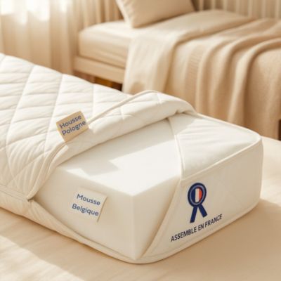 Matelas Bébé Mémoire De Forme 15cm Antibactérien - Confort Exceptionnel, Hypoallergénique 60x150 Cm
