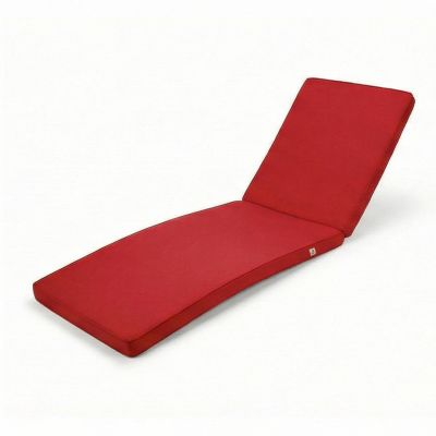 Matelas Bain de Soleil 185x60 Rouge Piment - Déhoussable & Imperméable (Transat)