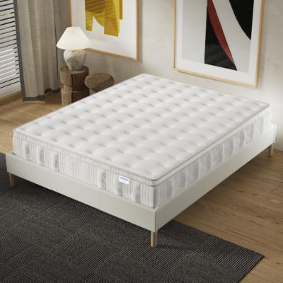 Matelas Celestia - Épaisseur 30 cm - Ressorts ensachés & Mousse Charbon Actif - Indépendance de couchage - (140 x 200 cm)