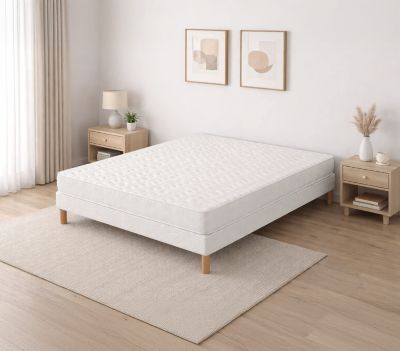 Matelas Confort 140x200 cm Hauteur 15 cm Mousse Polyuréthane Hypoallergénique Confort équilibré Elite