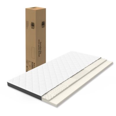 Matelas confort H3, fermeté moyenne, 7 cm, mousse profilée 7 zones, soutien lombaire, certifié OEKO-TEX, 90x200 cm