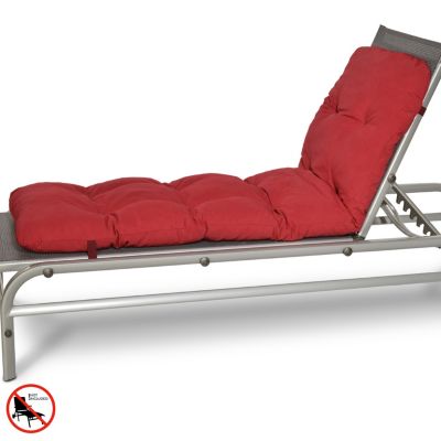 Matelas Coussin pour Bain de soleil Flair RL Rouge 190x60x8cm