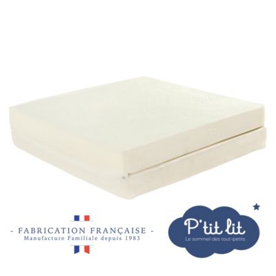 Matelas de Voyage Bébé - 60x120 cm - Pliant - Epaisseur 7 cm : Moelleux et confortable - Idéal pour couchage d'appoint