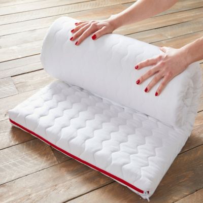 Matelas de Voyage pour Bébé - Roulé : Idéal pour couchage d'appoint - Microfibre Ouatinée Accueil Doux et Moelleux - Déhoussable