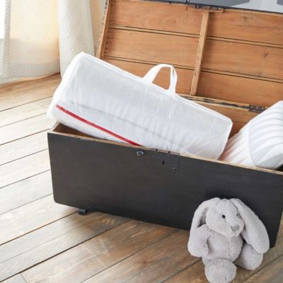 Matelas de Voyage pour Bébé - Roulé : Idéal pour couchage d'appoint - Microfibre Ouatinée Accueil Doux et Moelleux - Déhoussable