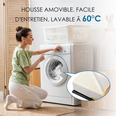 Matelas double en mousse de 17 cm + sommier à lattes de 16 rangs 140x190 cm