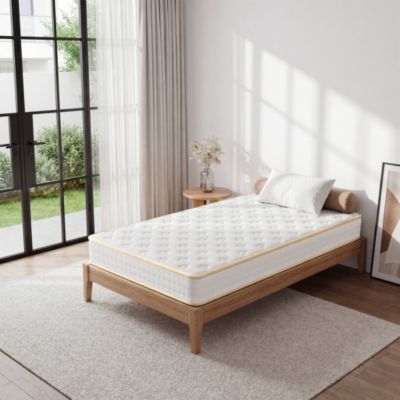 Matelas en Mousse 90x190cm,Épaisseur 18cm,H3 Moyenne Ferme,Réversible à Deux Faces