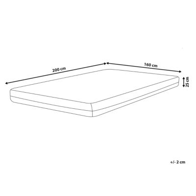 Matelas en mousse à mémoire de forme en gel SPONGY Ferme 160 x 200 cm
