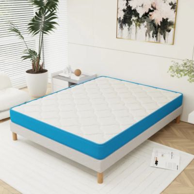 Matelas Fresh memory 90x200 cm Hauteur 15 cm Mousse à Mémoire de Forme polyuréthane haute résilience Soutien équilibré Elite