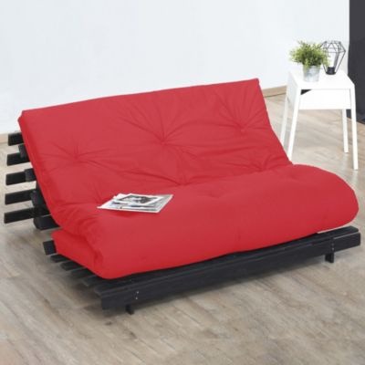 Matelas Futon Latex + Fibres Rouge 160x200