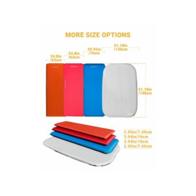 Matelas gonflable double - Kingcamp - Gris - Sac de transport inclus - 198 x 7,5 x 130 cm