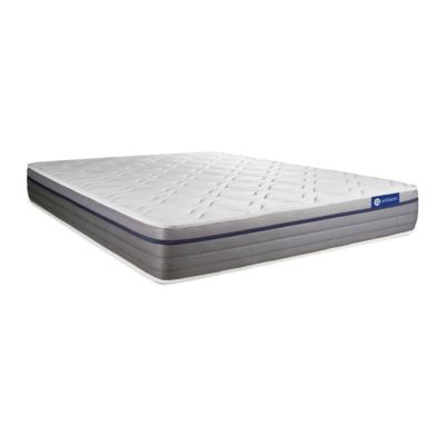 Matelas Hybride 26cm d'épaisseur - 7 zones de confort - Confort équilibré - Sommier tapissier en kit - Avec couette et oreillers