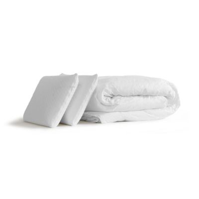 Matelas Hybride 26cm d'épaisseur - 7 zones de confort - Confort équilibré - Sommier tapissier en kit - Avec couette et oreillers