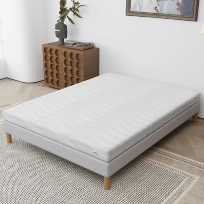 Matelas IZY 140x190 cm épaisseur 10 cm Mousse Polyuréthane Housse Déhoussable Compact Confort Durable Petit Prix Elite