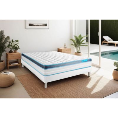 Matelas Mémoire de forme - Confort ferme et accueil ferme - 23 d'épaisseur, 5 zones de confort - Confort toutes positions