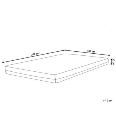 Matelas à mémoire de forme GLEE Moyennement ferme 160 x 200 cm